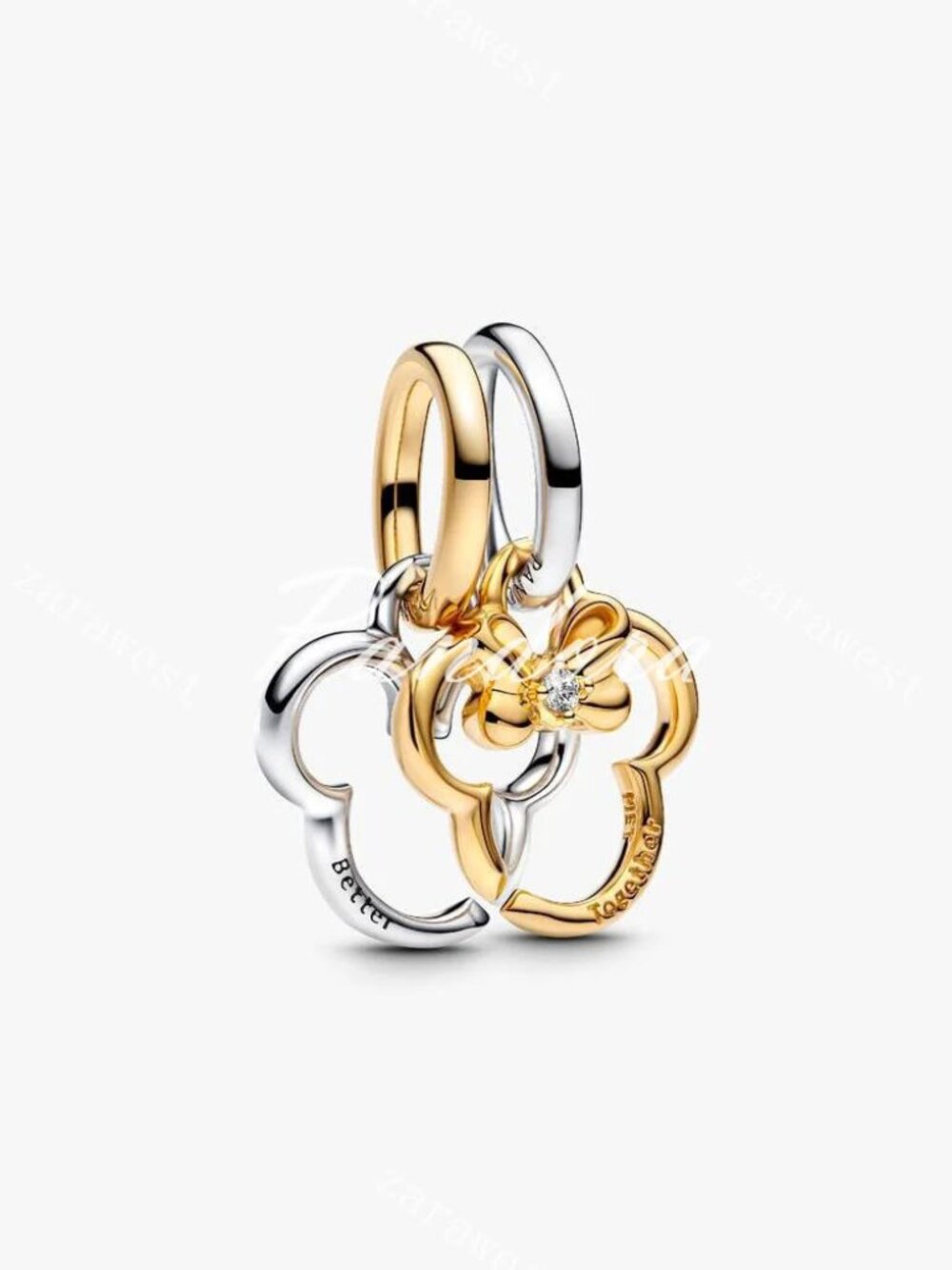 Pandora Disney Mickey Mouse & Minnie Mouse Splittable Dangle Charm